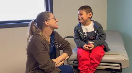 Child receiving care at Lirios Pediatrics